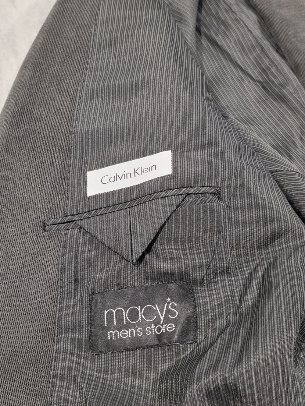 48L Men's Calvin Klein Gray Corduroy Blazer 2 Button Sport Coat